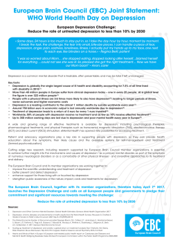 European Brain Council (EBC) Joint Statement: WHO World Health