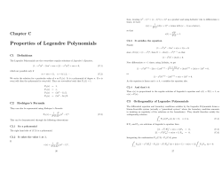 Properties of Legendre Polynomials