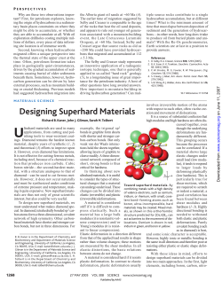Designing Superhard Materials - Tolbert Group