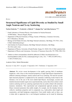 Structural Significance of Lipid Diversity as Studied by Small Angle