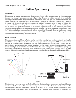 Helium Spectroscopy