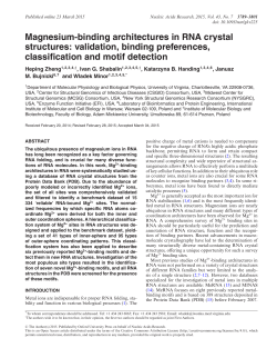 Magnesium-binding architectures in RNA crystal structures