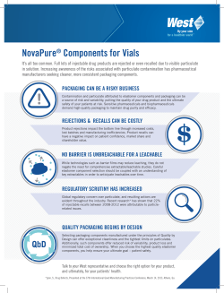 NovaPure&reg; Components for Vials - West Pharmaceutical Services