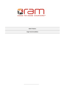 RAM IT Platform Terms and Conditions