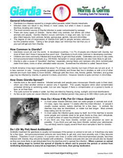 General Information How Common is Giardia? How Does Giardia