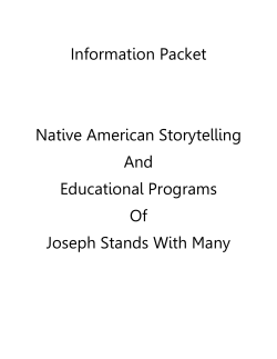 Information Packet Native American Storytelling And Educational