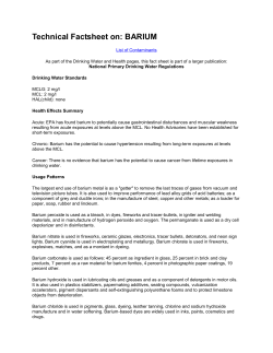 Technical Factsheet on Barium