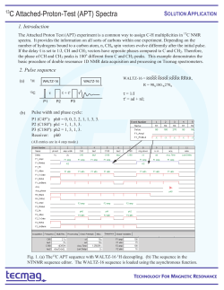 13C Attached-Proton-Test (APT) Spectra
