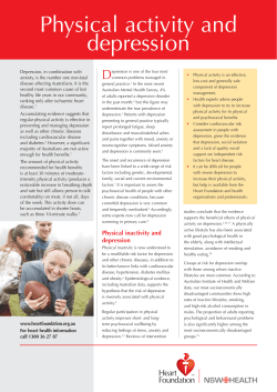 Physical activity and depression