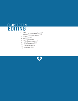 Editing - Canadian University Press
