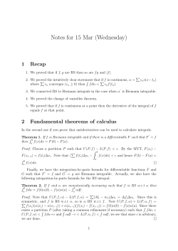 Notes for 15 Mar (Wednesday)