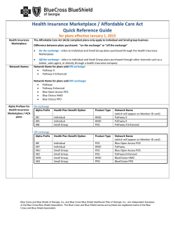 Health Insurance Marketplace / Affordable Care Act