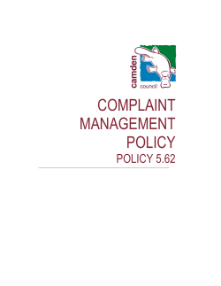 complaint management policy