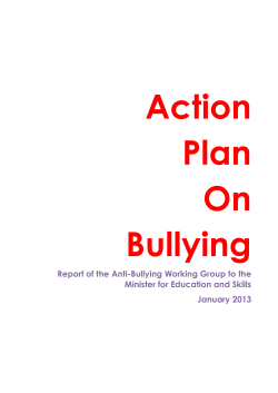 Action Plan on Bullying - Department of Education and Skills
