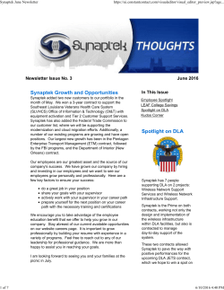 Synaptek June Newsletter