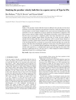 Studying the peculiar velocity bulk flow in a