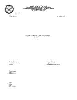 DEPARTMENT OF THE ARMY