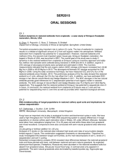 SER2015 ORAL SESSIONS