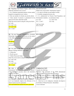 Q1. Regarding `Atal Pension Yojana`, which of the following