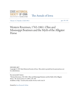 Ohio and Mississippi Boatmen and the Myth of the Alligator Horse