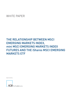 THE RELATIONSHIP BETWEEN MSCI EMERGING MARKETS