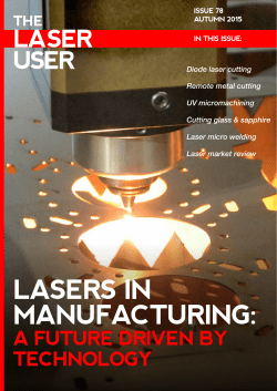lasers in manufacturing - Association of Industrial Laser Users
