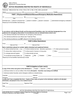 Notice Regarding Restricted Rights of Individuals