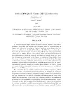 Collisional Origin of Families of Irregular Satellites