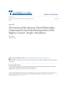The Sanctity of the Attorney-Client Relationship