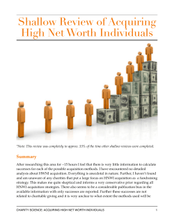 Acquiring high net worth individuals