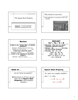 Square Root Property