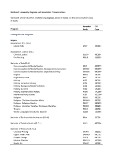 Reinhardt University Degrees and Associated Concentrations