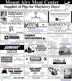 Mount Airy Meat Center - The Surry Arts Council