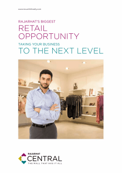 RETAIL OPPORTUNITY TO THE NEXT LEVEL