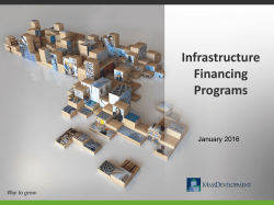 MassDevelopment Infrastructure Financing Programs Presentation