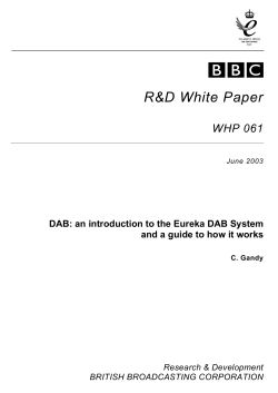 DAB: an introduction to the Eureka DAB System and a guide