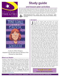 Study guide - Children`s Theatre of Charlotte