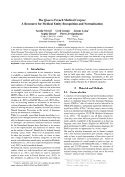 The Quaero French Medical Corpus