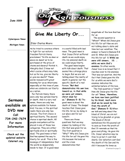 Give Me Liberty Or... - Church of the Lord Our Righteousness