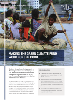 making the Green Climate Fund Work for the Poor