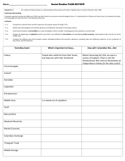 Social Studies PASS REVIEW Term/Key Event What`s Important to