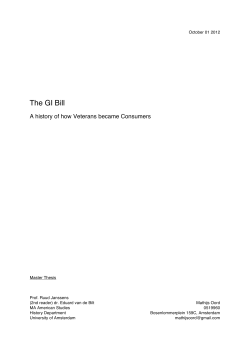 The GI Bill - UvA-DARE - University of Amsterdam