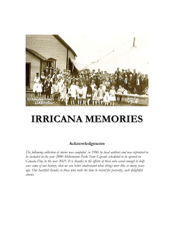 DOTE AND ANECDOTES OF EARLY IRRICANA