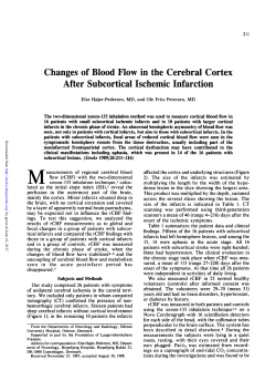 Changes of Blood Flow in the Cerebral Cortex After Subcortical