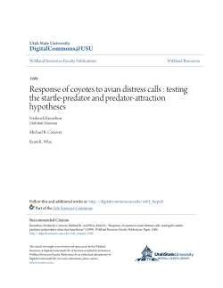 Response of coyotes to avian distress calls