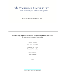 Estimating primary demand for substitutable products from sales