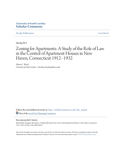 A Study of the Role of Law in the Control of Apartment Houses