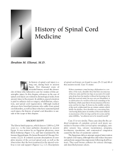 History of Spinal Cord Medicine