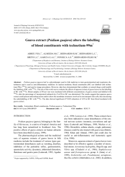 Guava extract (Psidium guajava) alters the labelling of blood