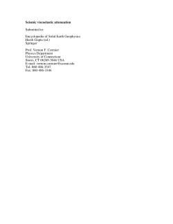 Seismic viscoelastic attenuation, Encyclopedia of